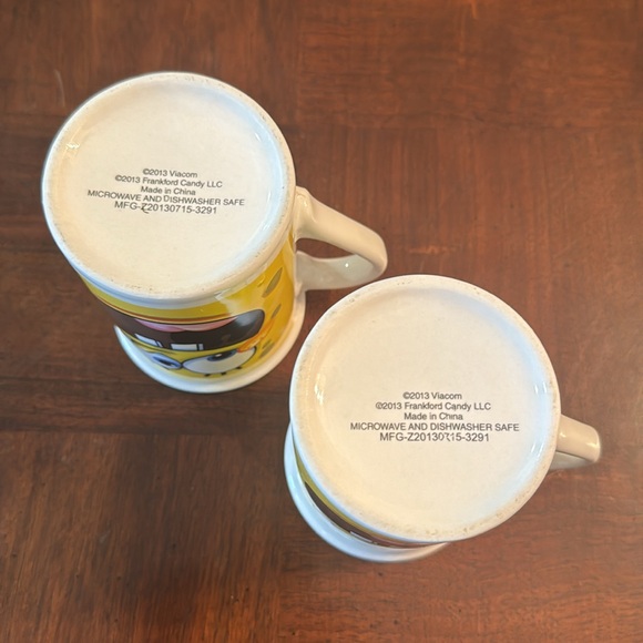 Spongebob Squarepants Coffee Cup 2013 Viacom Silly Faces Yellow Coffee Mug - Picture 7 of 8